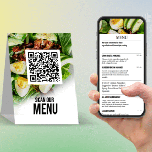 QR code menus/digital payment board